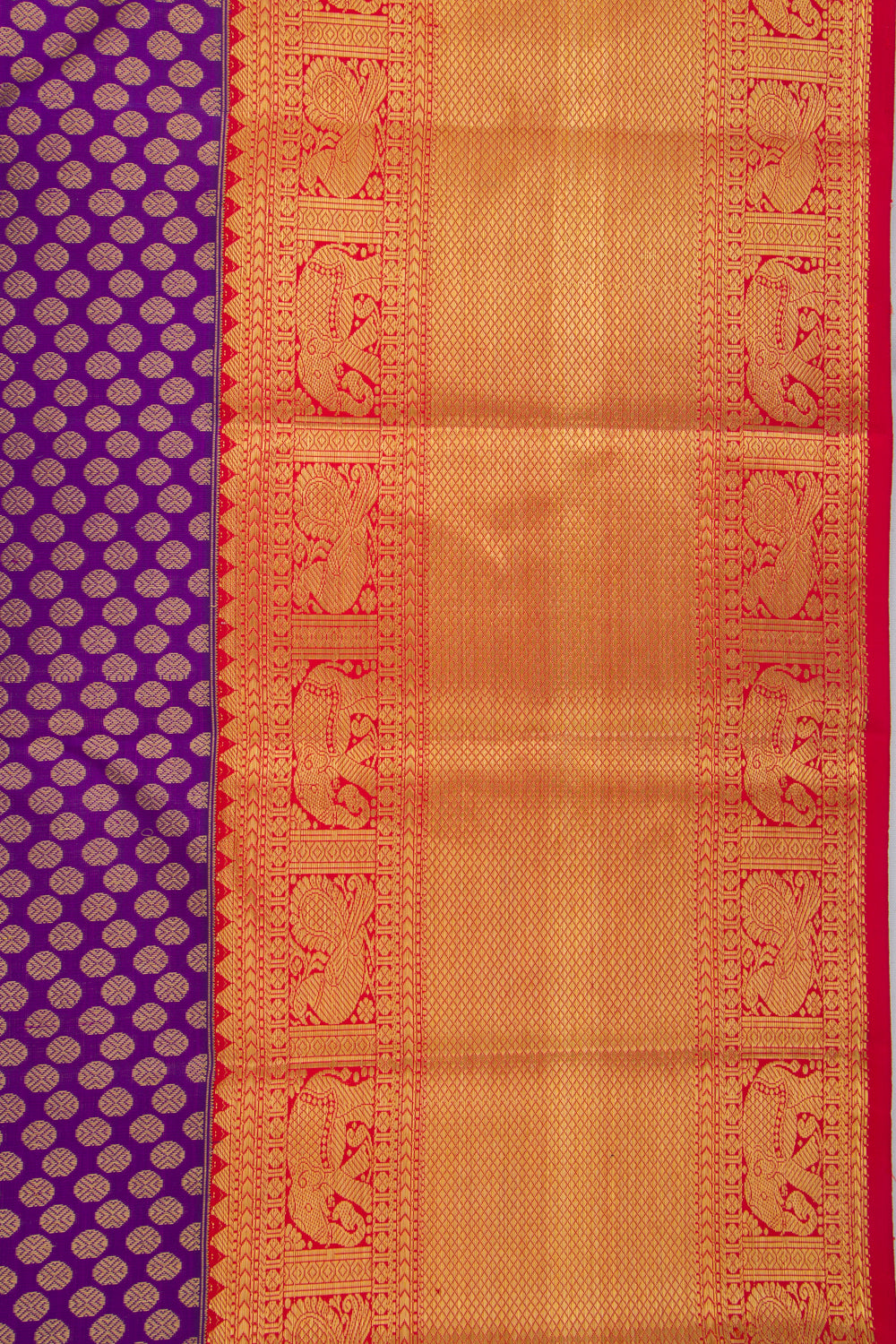 Kanchipuram Silk Brocade Violet Saree