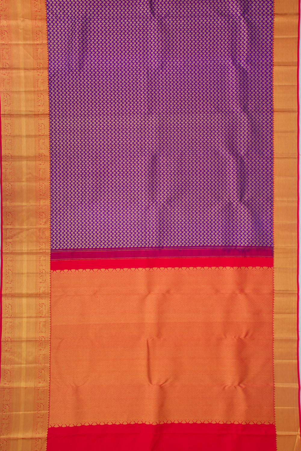 Kanchipuram Silk Brocade Violet Saree