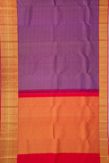 Kanchipuram Silk Brocade Violet Saree