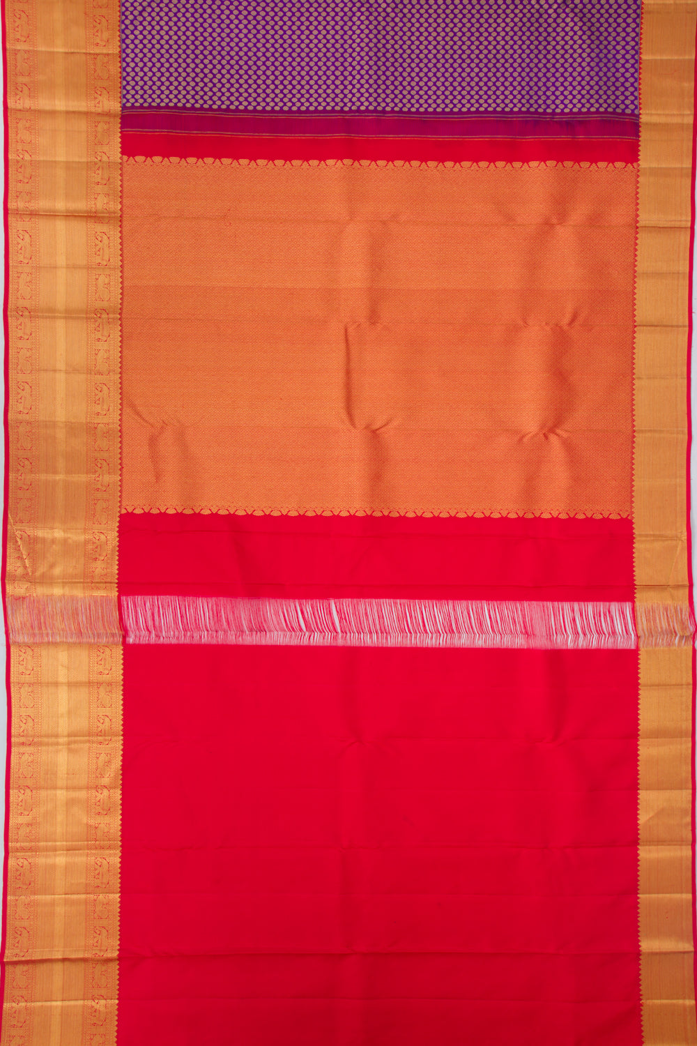 Kanchipuram Silk Brocade Violet Saree