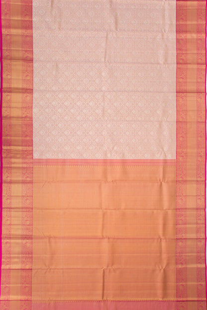 Kanchipuram Silk Tissue Brocade Baby Pink Saree
