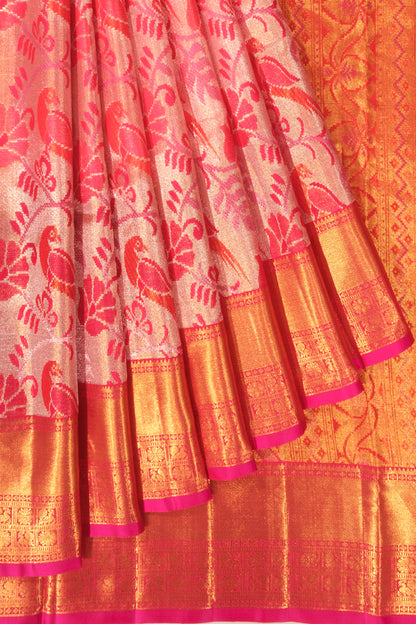 Kanchipuram Silk Tissue Gold Saree