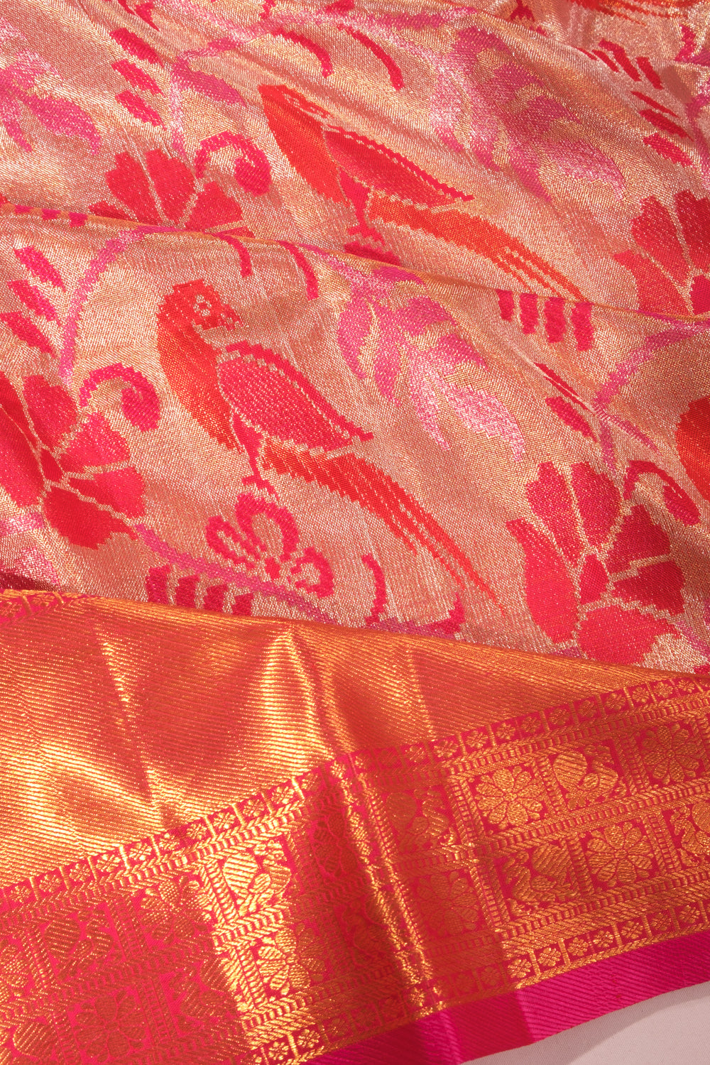 Kanchipuram Silk Tissue Gold Saree