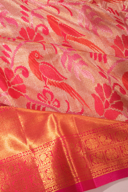 Kanchipuram Silk Tissue Gold Saree