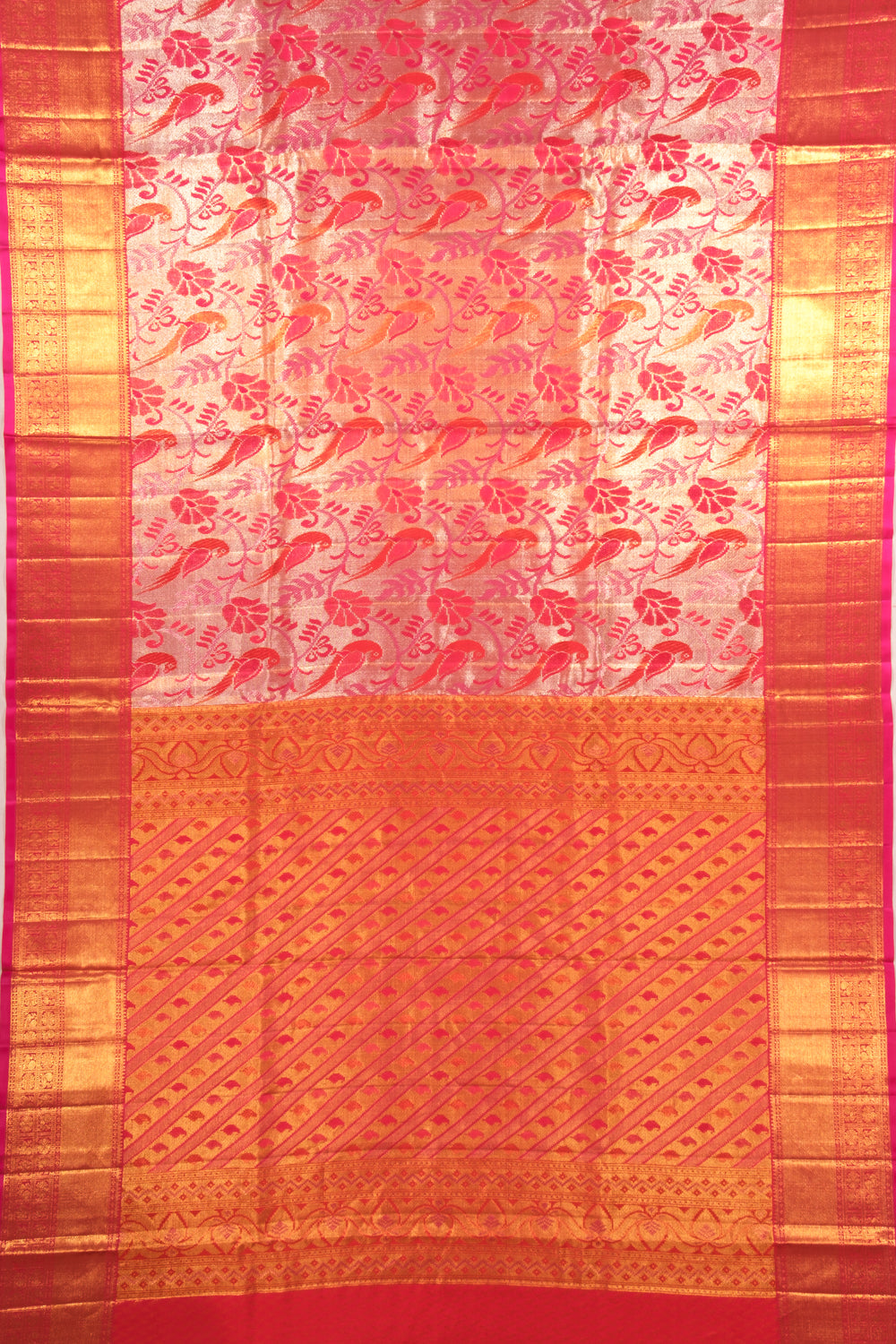 Kanchipuram Silk Tissue Gold Saree