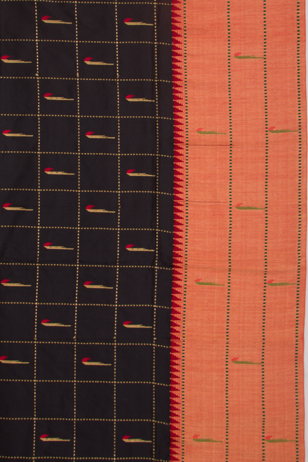 Soft Silk Paithani Inspired Black Saree