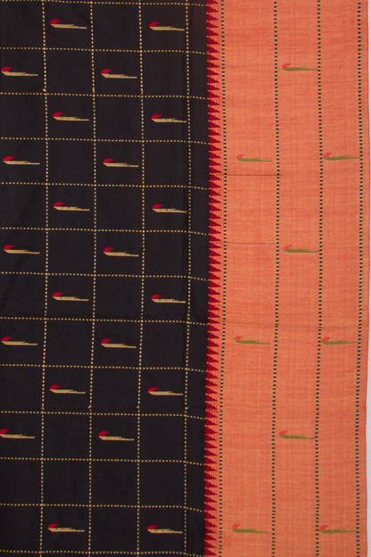 Soft Silk Paithani Inspired Black Saree