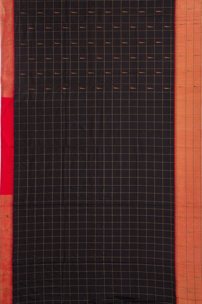 Soft Silk Paithani Inspired Black Saree