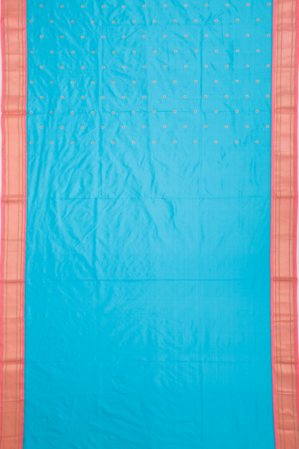 Soft Silk Paithani Design Sky Blue Saree