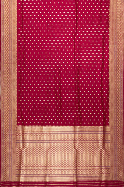 Banarasi Silk Butta Maroon Saree