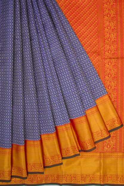 Taranga Kanchi Silk Brocade Dark Blue Saree