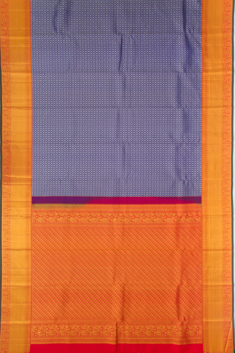 Taranga Kanchi Silk Brocade Dark Blue Saree