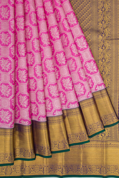 Taranga Kanchi Silk Brocade Pink Saree