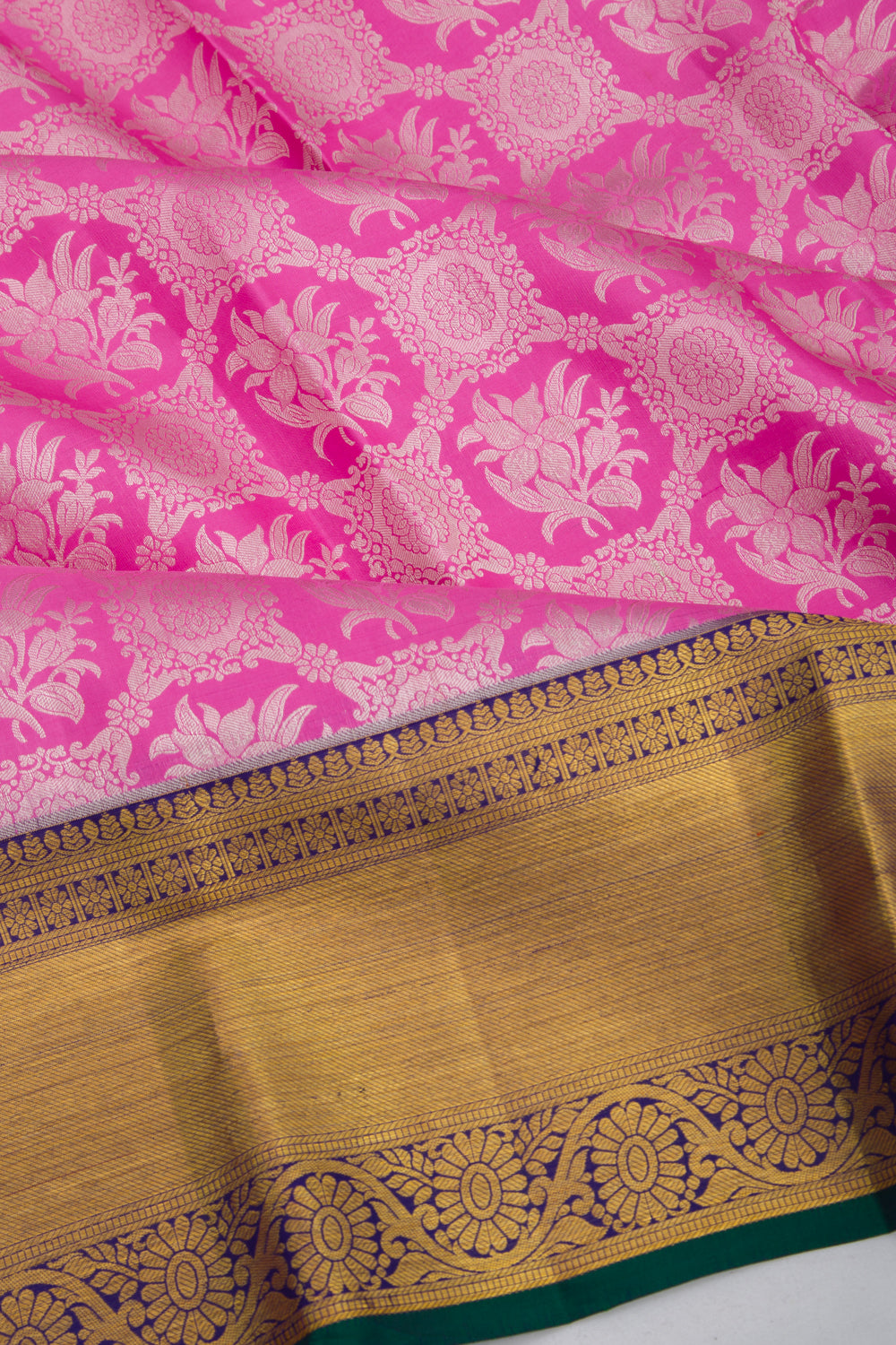 Taranga Kanchi Silk Brocade Pink Saree