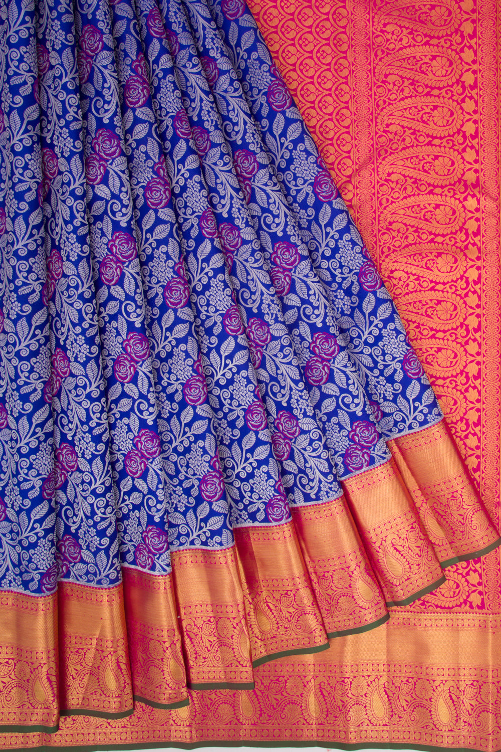 Taranga Kanchi Silk Brocade Blue Saree