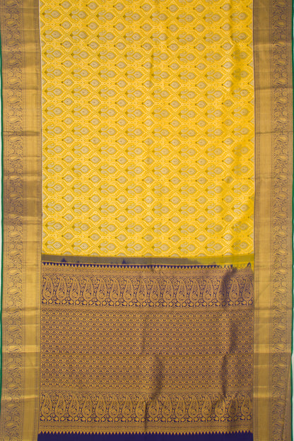 Taranga Kanchi Silk Brocade Yellow Saree
