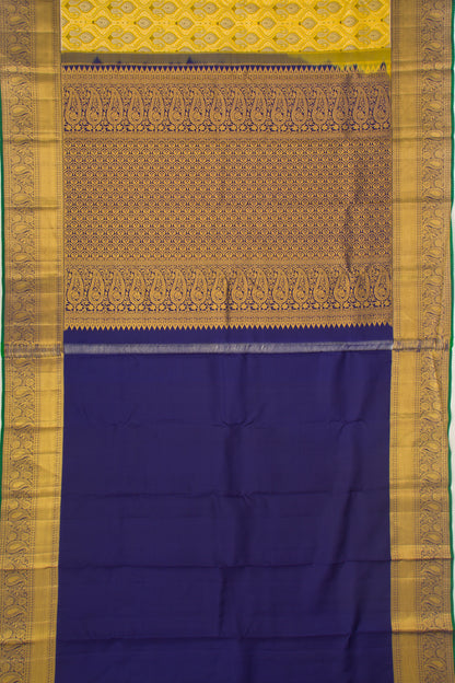 Taranga Kanchi Silk Brocade Yellow Saree
