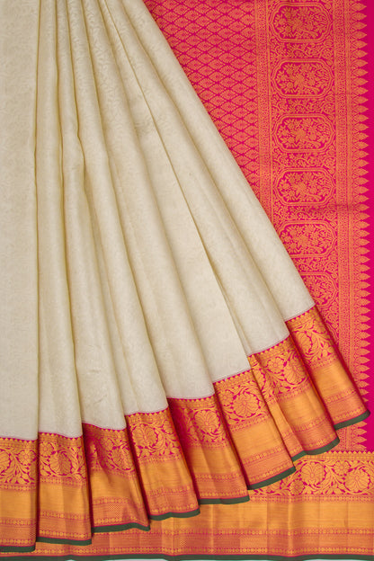 Taranga Kanchi Silk Jaal Off White Saree
