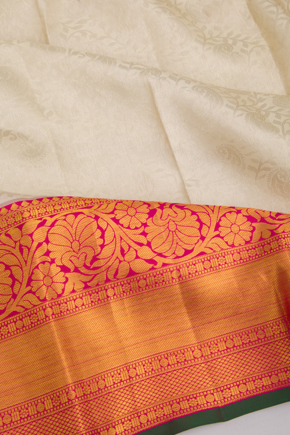 Taranga Kanchi Silk Jaal Off White Saree