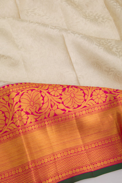 Taranga Kanchi Silk Jaal Off White Saree