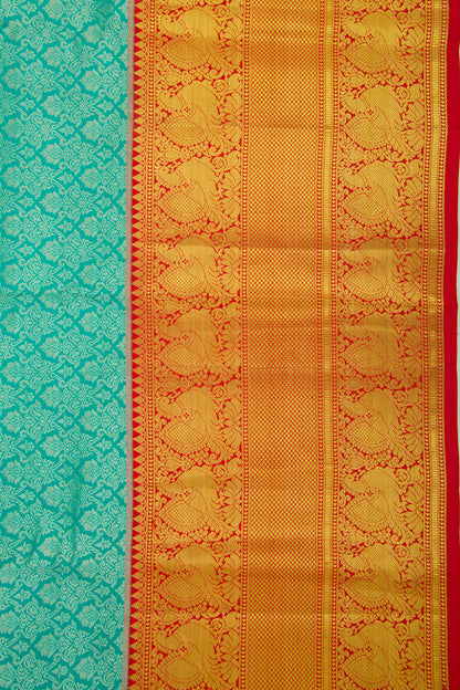 Taranga Kanchi Silk Brocade Sea Green Saree
