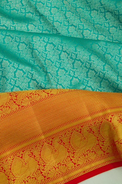 Taranga Kanchi Silk Brocade Sea Green Saree
