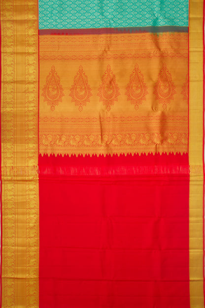 Taranga Kanchi Silk Brocade Sea Green Saree