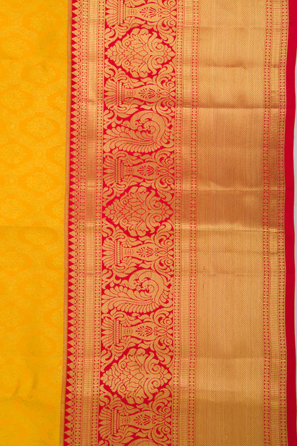 Taranga Kanchi Silk Brocade Yellow Saree