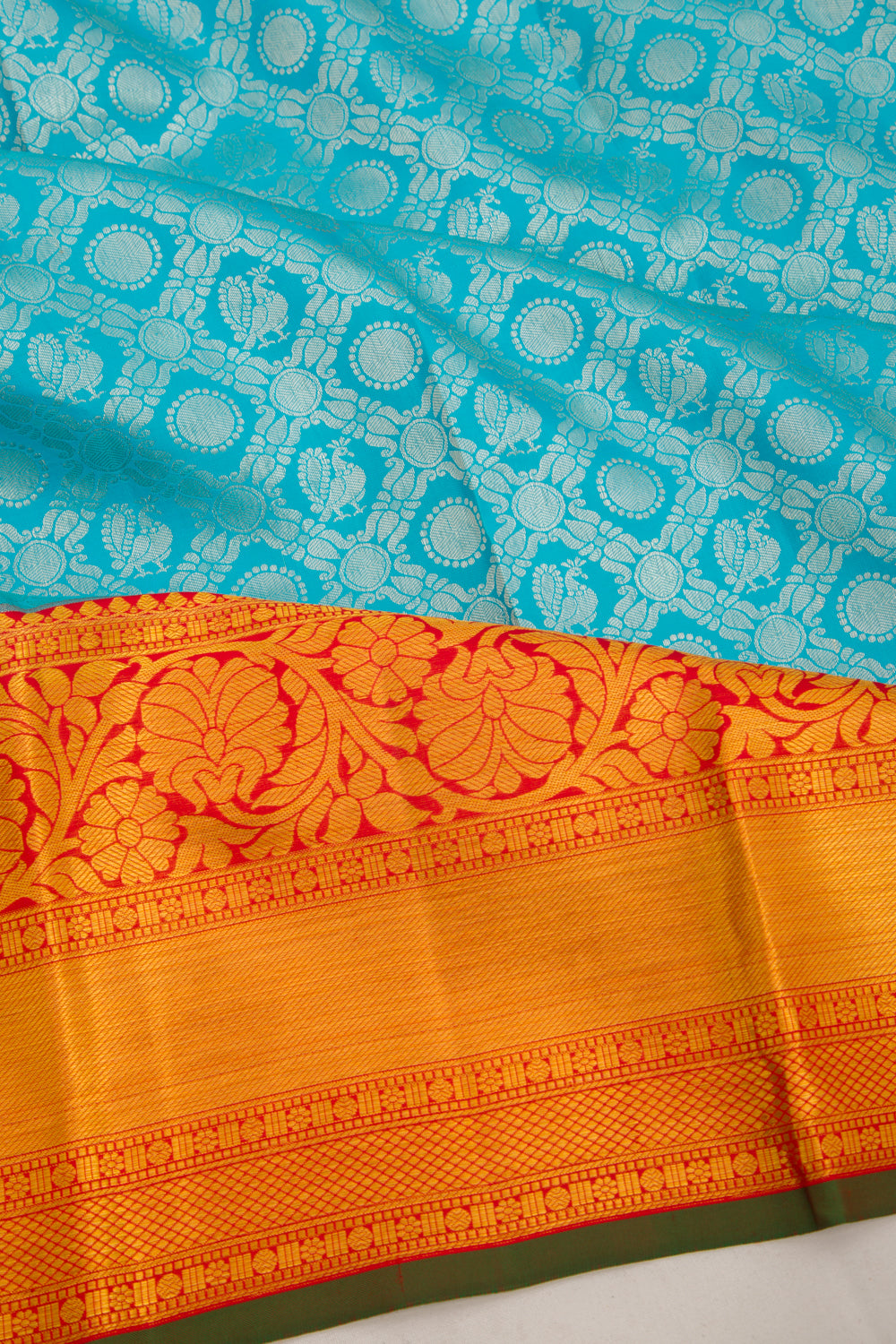 Taranga Kanchi Silk Brocade Sky Blue Saree