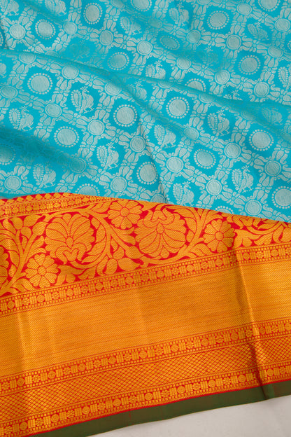 Taranga Kanchi Silk Brocade Sky Blue Saree