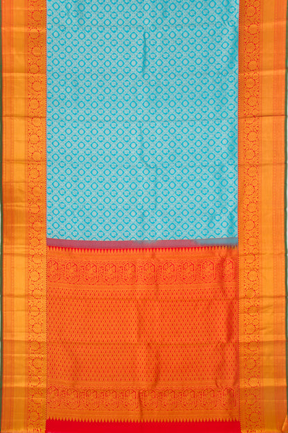 Taranga Kanchi Silk Brocade Sky Blue Saree