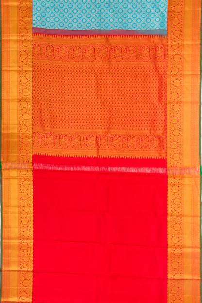 Taranga Kanchi Silk Brocade Sky Blue Saree
