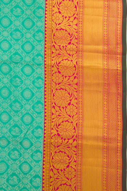 Taranga Kanchi Silk Brocade Sea Green Saree