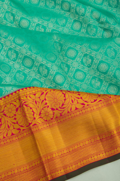 Taranga Kanchi Silk Brocade Sea Green Saree