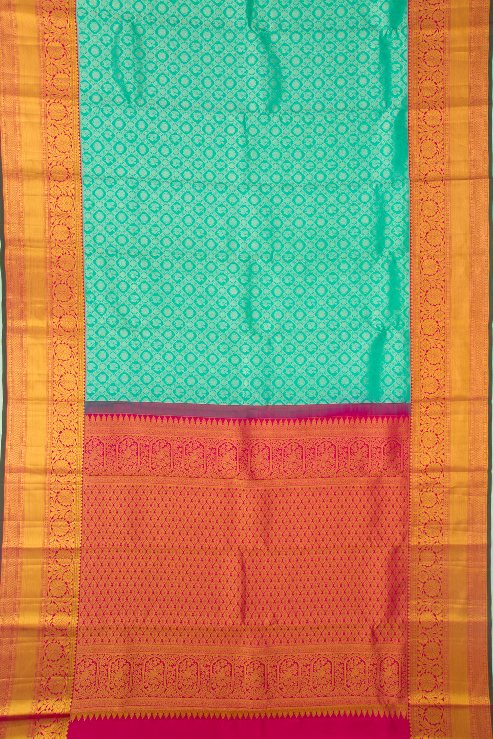 Taranga Kanchi Silk Brocade Sea Green Saree