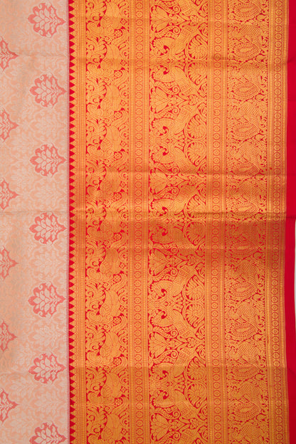 Taranga Kanchi Silk Brocade Peach Saree