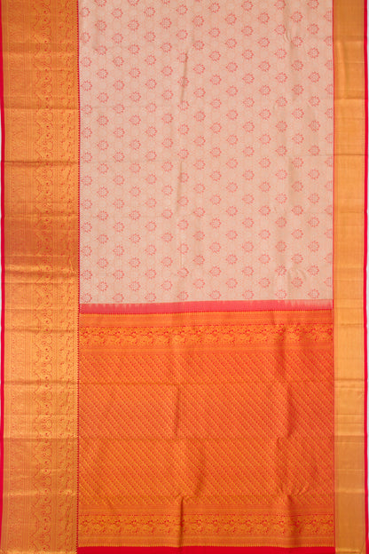 Taranga Kanchi Silk Brocade Peach Saree