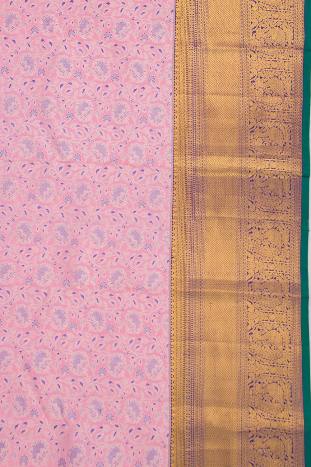 Taranga Kanchi Silk Jaal Baby Pink Saree