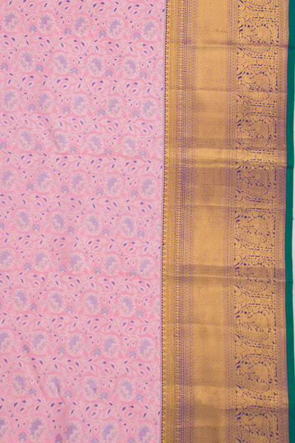Taranga Kanchi Silk Jaal Baby Pink Saree