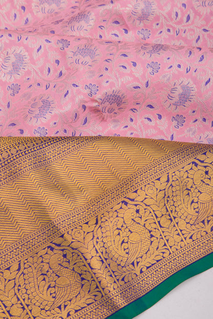 Taranga Kanchi Silk Jaal Baby Pink Saree