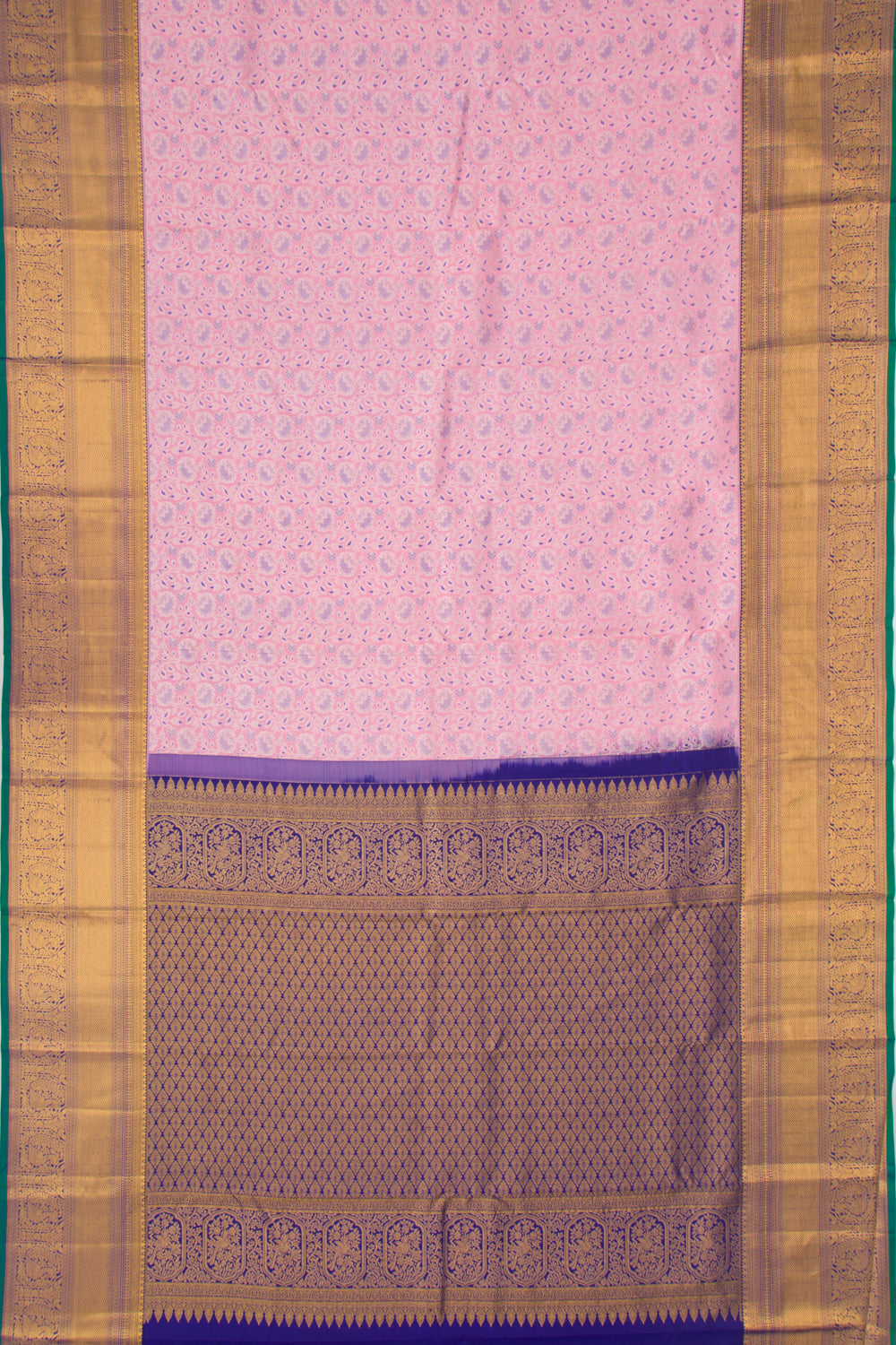 Taranga Kanchi Silk Jaal Baby Pink Saree