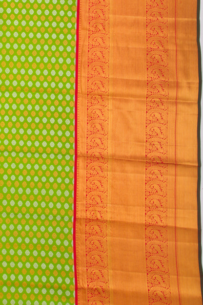 Taranga Kanchi Silk Butta Green Saree