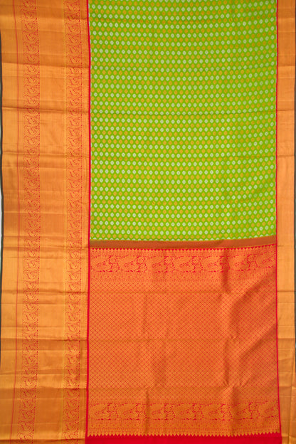 Taranga Kanchi Silk Butta Green Saree