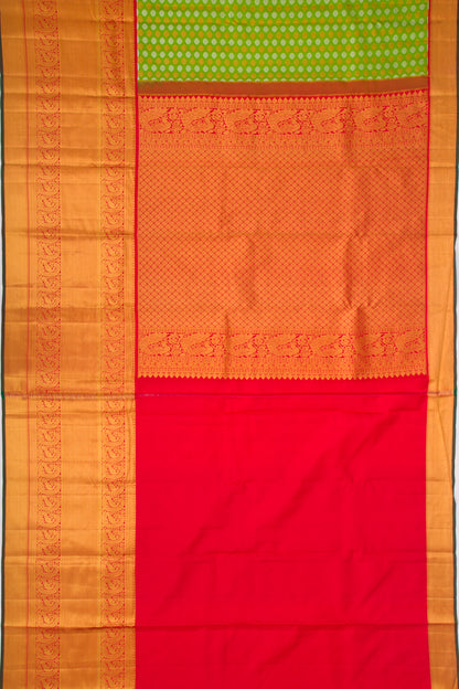 Taranga Kanchi Silk Butta Green Saree