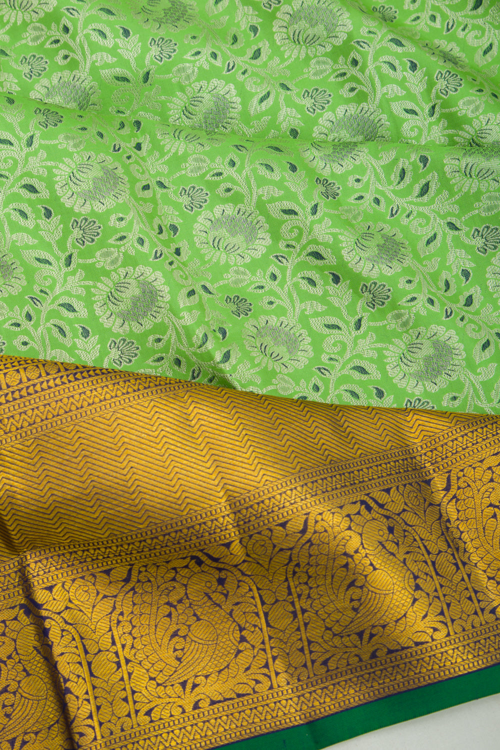 Taranga Kanchi Silk Jacquard Green Saree