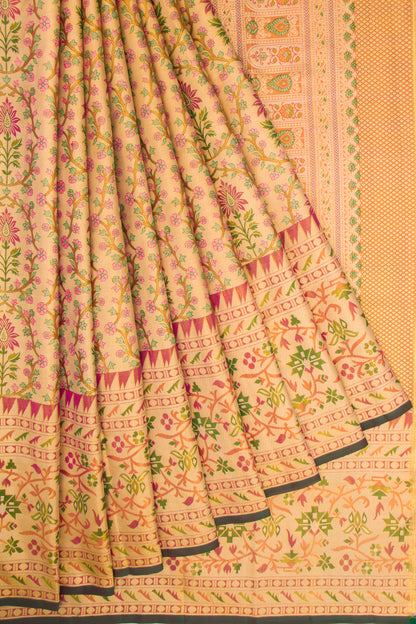 Taranga Kanchi Silk Tissue Jaal Gold Saree