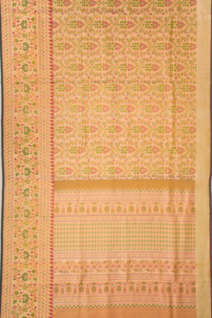 Taranga Kanchi Silk Tissue Jaal Gold Saree
