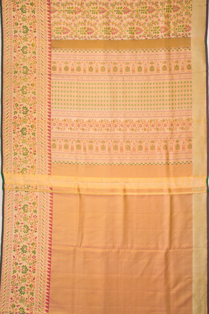 Taranga Kanchi Silk Tissue Jaal Gold Saree