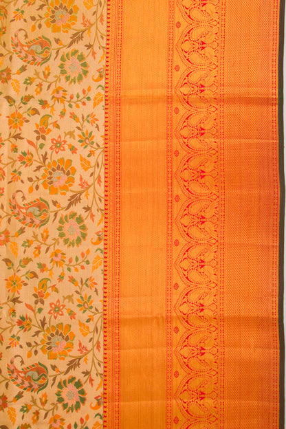 Taranga Kanchi Silk Tissue Brocade Gold Saree
