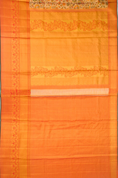Taranga Kanchi Silk Tissue Brocade Gold Saree